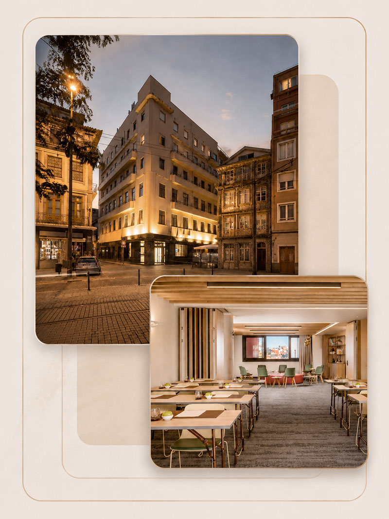 Hotel e sala de formação para o workshop de lipoedema no Porto